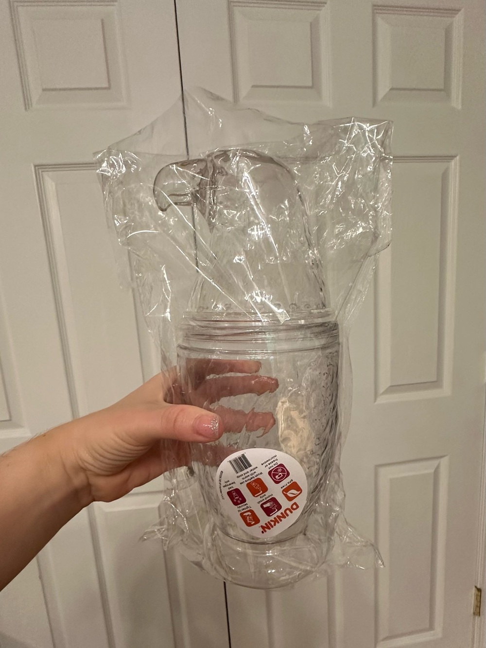 Dunkin Clear Plastic Beverage Pitcher - Clear